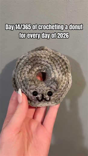 Cat donut for day 14! #crochet #donut #amigurumi #2026 #cat #cats #donuts #crafts #handmade
