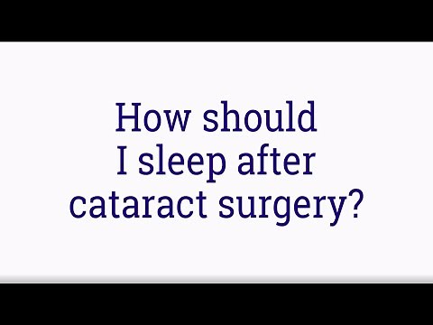 How should I sleep after cataract surgery?