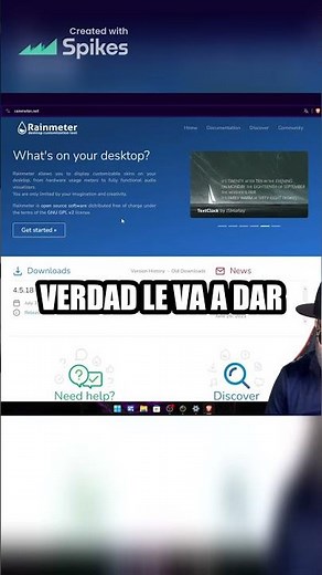😍Aprende a personalizar tu escritorio con Rainmeter. #tutorial #optimizarpc #windows #shorts