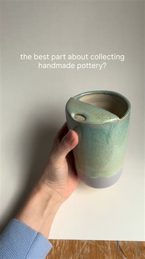 Love a juicy drip 💧I make my own glazes and it’s always a surprise where and how my drips drip after the magic of the kiln! Each piece is always one of a kind ❤️ | Wave Ceramics
