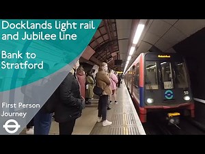 London Underground & DLR First Person Journey - Bank to Stratford via Canning Town