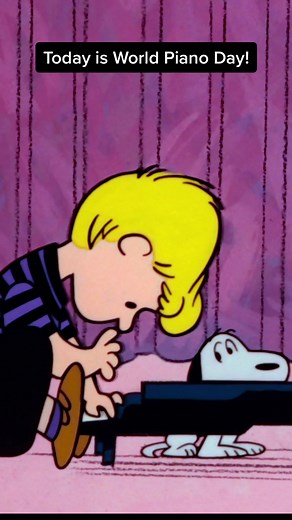 Happy World Piano Day! Don’t forget you can stream The Peanuts Classics collection on Apple TV ! #snoopy #peanuts #worldpianoday #piano