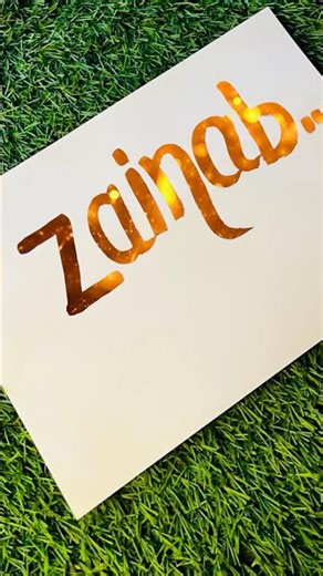 Zainab Name Beautiful Calligraphy Art 🌸✨ | Agla naam kiska?#shorts #Sumaiyabycalligraphy