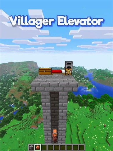 Minecraft Villager Elevator💀(Matadora) #minecraft #shorts