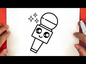 Drawing Microphone | How to draw a cute Microphone