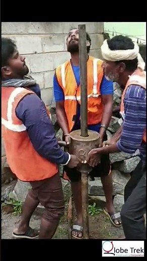 Manual SPT standard penetration test on soil #machine #soil #testing #jugad#exporter