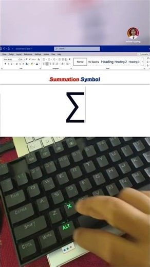 Summation Symbol ∑ in 60 Seconds | #keyboard #mstechtricks #computer #windows