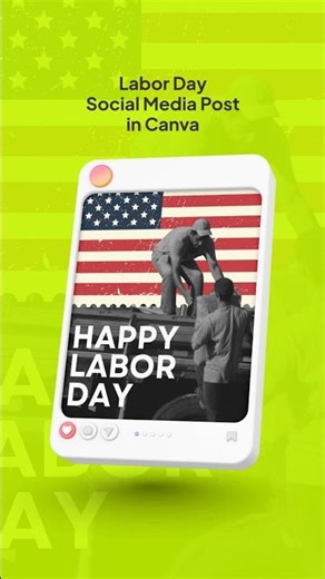 labor day usa social media post design on canva #canvadesign #graphicdesign
