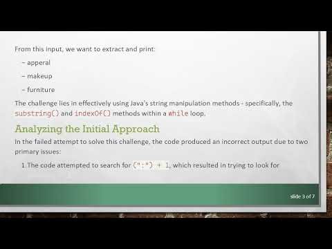 Solving the Java Challenge: Extracting Substrings with While Loops and Indexing