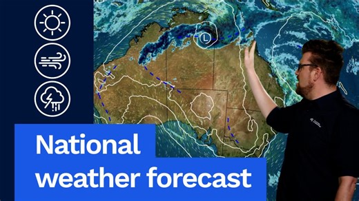 National Weather Forecast: Hot for south-east inland, showers and storms across the north Video current: 2:00pm AEDT 29 January 2026. For the latest forecasts and warnings, go to www.bom.gov.au or the BOM Weather app. | Bureau of Meteorology