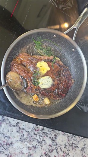how to cook juicy ribeye steak in a pan #pleasesubscribe#steak#fyp