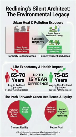 The map of our cities tells a story that many would rather forget. 🗺️🌳 In the 1930s, a pen stroke decided who lived in the shade and who lived in the heat. Redlining wasn’t just about financial denial; it was the silent architect of our environment. Today, those