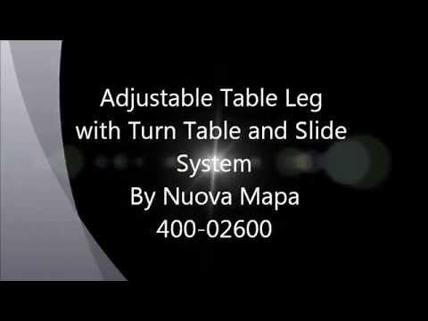 Fully Adjustable Telescopic Caravan Table Leg withTurntable and Slide System