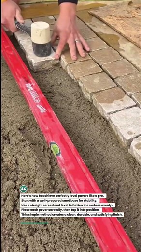 Perfect Paver Leveling with Simple Tools! #construction #paving #diyprojects