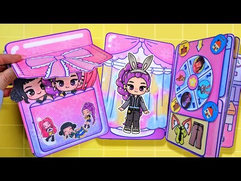 Kpop Demon Hunters Dressup Game book #zootopia2 #paperdiy #종이놀이 #backtoschool