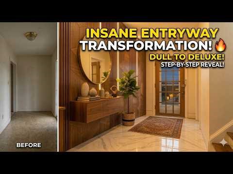 Stunning Entryway Transformation ON A BUDGET (Under $200!) | DIY Transformation