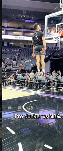 Pro dunker vs NBA court