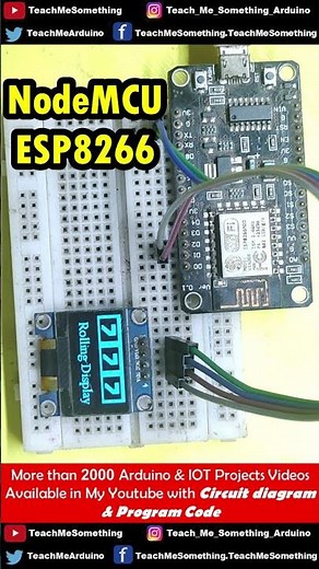 NodeMUC ESP8266 OLED Display Moving animation | 128x64 | Teach Me Something