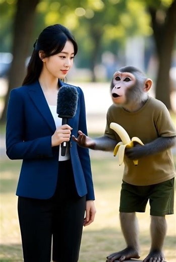 Reporter Interviews a Monkey | This Interview Went Wrong #monkey #funny #interview