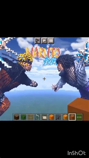NARUTO vs SASUKE statue #minecraft #minecraftbuilding #minecraftvideos #statue #dragonballz #alwaaro