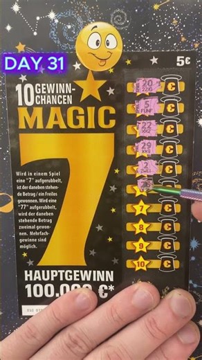 Magic 7 - March Challenge: One lottery every day! DAY 31 #shorts #777