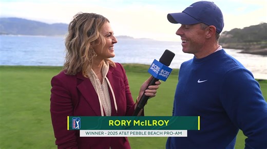 Rory McIlroy’s interview after winning AT\u0026T Pebble Beach