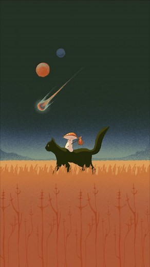 Black Cat Animation Inspired by Nausicaä's Field