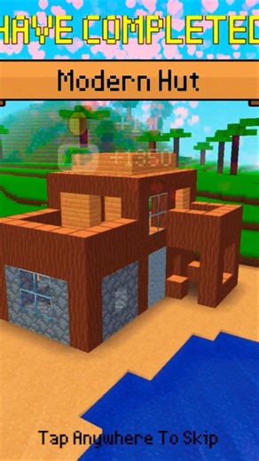 How to build a Modern Hut in Block Craft 3D (EASY) 🔨 ll #shorts #blockcraft3d #viral