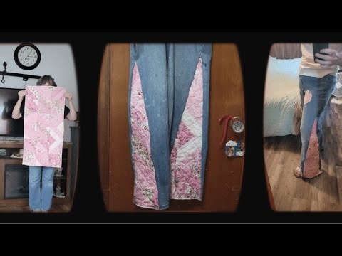 Quilted Jean Panels: How To Make Your Own Custom Jeans (DIY Upcycling Tutorial)