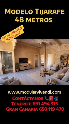 Modelo Tijarafe: Casa de Madera de 48 metros