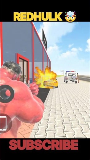 REDHULK Destroy Police car form RCG 🔥🥵|| Indian Grand Theft Auto 🎮🔱|| #shorts #viral #gaming #gta