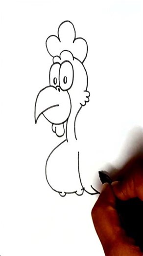 How to Draw a Hen Step by Step(Easy for Kids) #shorts #ytshorts #drawing #art #artist‪@EasyArtbyPG‬