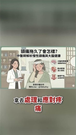 慢性頭痛與腦健康有關嗎？失智風險仍需持續關注🧠 #頭痛#慢性疼痛#中醫#青埔