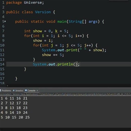 Can You Guess This Java Pattern? 🤔 Nested Loops Made Easy #Shorts #coding #java #programming
