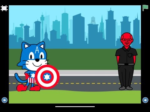 How to make a Captain America game in ScratchJr (Maze game kids coding tutorial on iPad)
