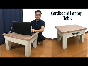 How to make cardboard laptop table || coffee table
