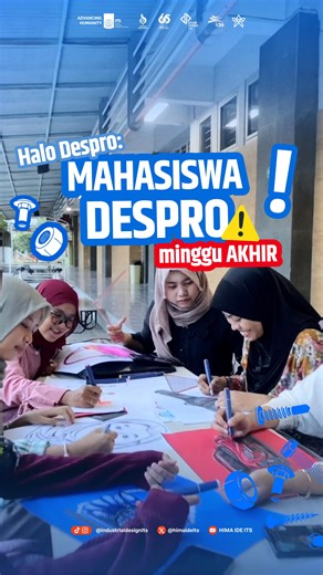 HIMA IDE ITS on Instagram: "MINGGU 17 MASIH NUGAS?!😭☝🏻 Yuk kenalan sama tipe-tipe anak despro di minggu-minggu keramat🔥 buat yang masih nugas, semangat yaa🫶🏻🫶🏻 yang udah liburan jgn sombong😌🫵🏻 #HaloDespro #HIMAIDE #IndustrialDesignITS #DesproITS #KabinetRenjakara"