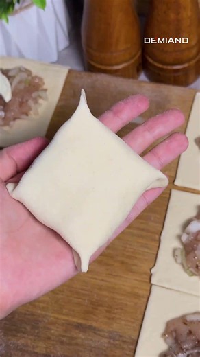 Самса из готового слоёного теста с курицей 🔥