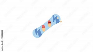 snowboard animation with looping , 4k resolution, and Alpha Channel