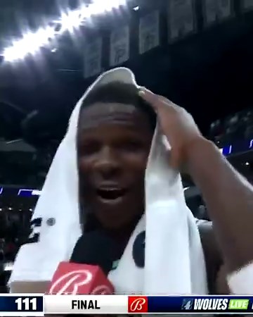 "I hit my head on the rim, it's hurting real bad." 😂 —Ant Edwards after his huge block to win it for the Minnesota Timberwolves | NBA on ESPN