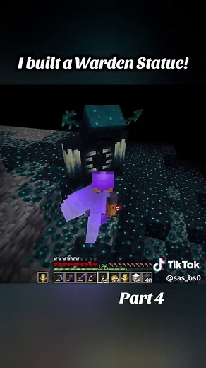 Creative Warden Statue Build in Minecraft