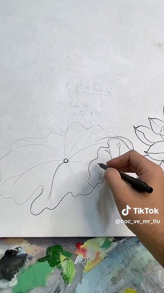 Hướng dẫn vẽ lá sen một cách đơn giản và đẹp