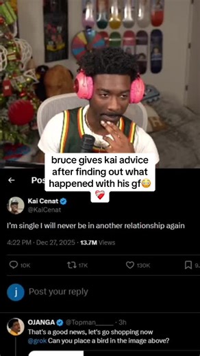 bruce gives kai advice after finding out what happened with his gf😳❤️‍🩹#kaicenat #brucedropemoff #gabriellealayah #fyp #viral