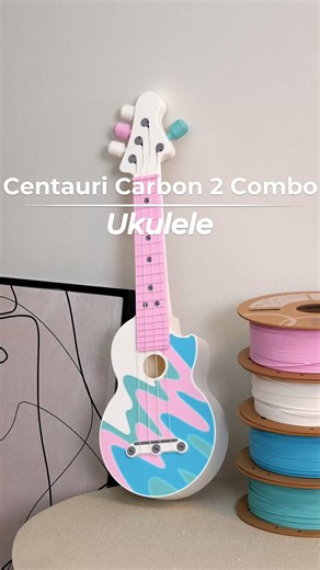 Did you notice this ukulele in our video? It is truly 3D printed, and you can actually play it! With Centauri Carbon 2 Combo, you can customize the colors, and prepare this meaningful gift for your family and friends 🎸 Made with: ELEGOO Centauri Carbon 2 Combo 3D printer Get yours: https://bit.ly/ElegooCC2C 3D model: https://www.nexprint.com/en/models/G0223418 #CentauriCarbon2Combo #CC2C | ELEGOO