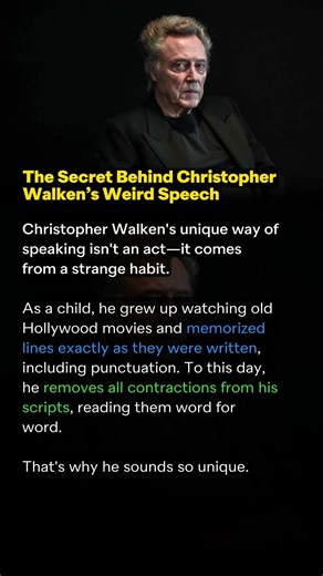 The Secret Behind Christopher Walken’s Weird Speech