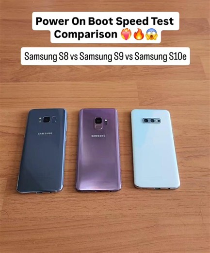 Samsung S8 vs S9 vs S10e ⚡ Power On Boot Speed Test | Which Galaxy Boots Fastest? 🔥 #Shorts #viral