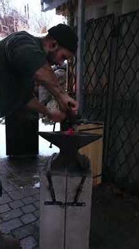 forging a hot cut hardy tool