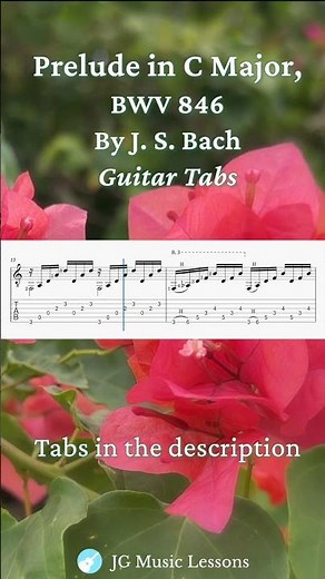 Prelude in C Major, BWV 846 on Guitar | Bach Tabs 🎸