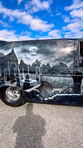 LS Swap creepy van, with crazy paint job #v8 #classiccars #chevrolet #454 #restoration #minivan