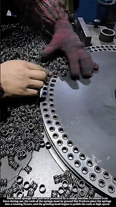Grinding Metal Springs With Sparks Flying Everywhere